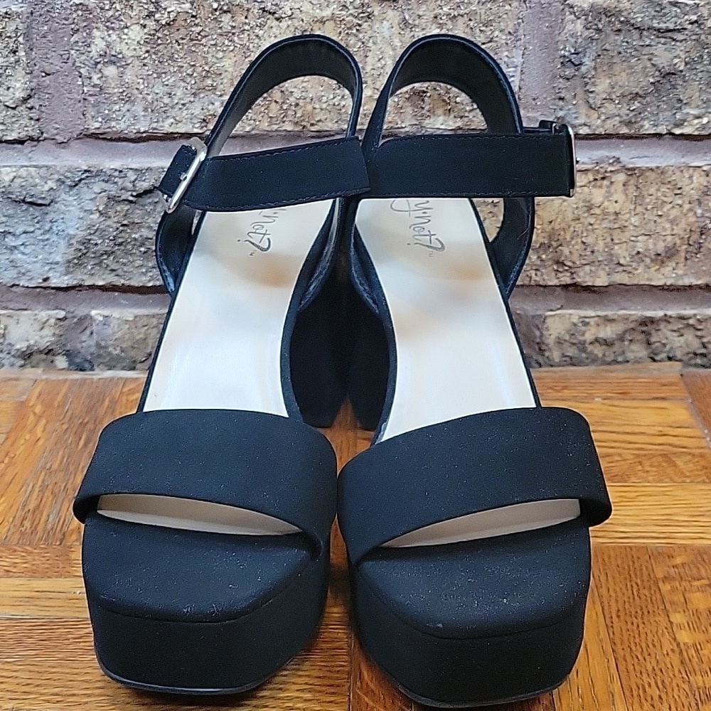 Y NOT Chic Black 3.5 inch Platform Heels Feminine Classic